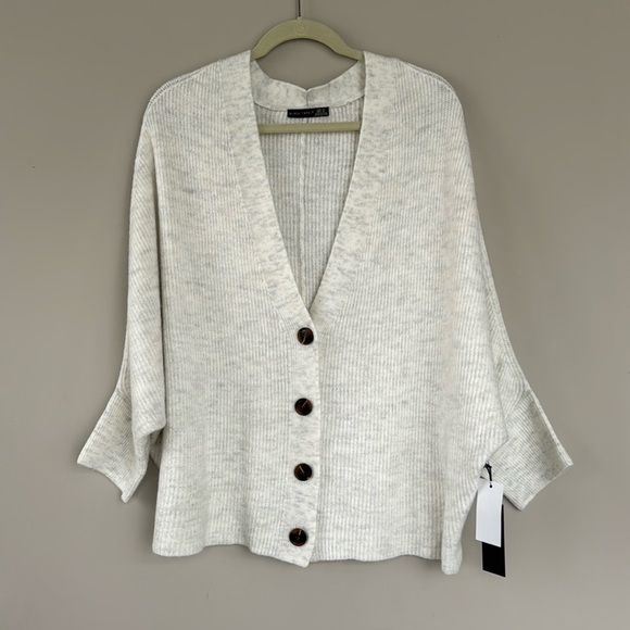 Black Label Sweaters - Black Tape Cream Cardigan NWT Size 2X
